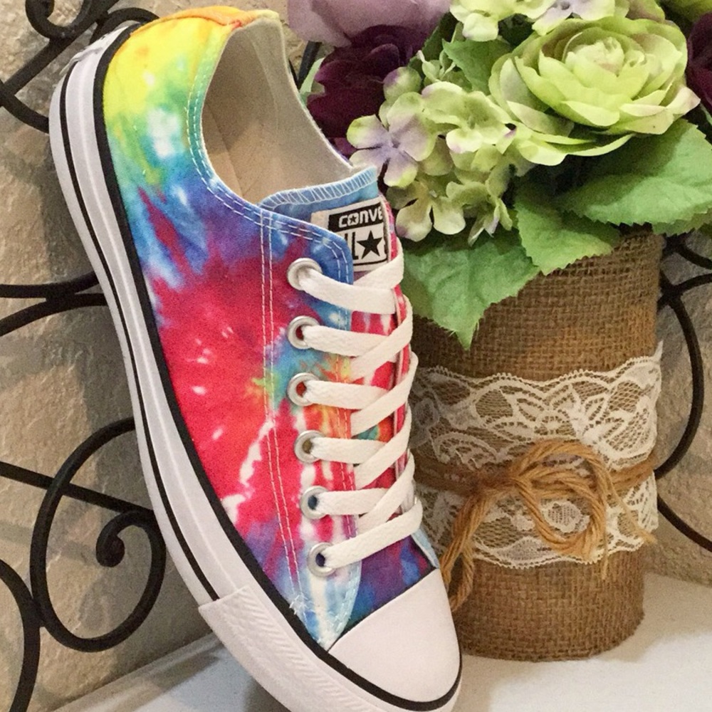CONVERSE ALL⭐️STAR Rainbow🌈Tie-Dye💥Low Tops